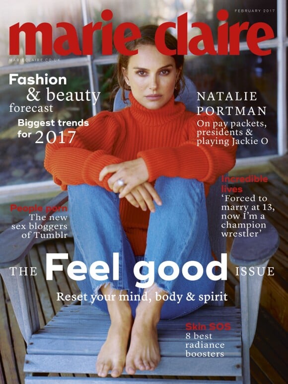 Natalie Portman en couverture de l'édition américaine du magazine "Marie Claire", février 2017