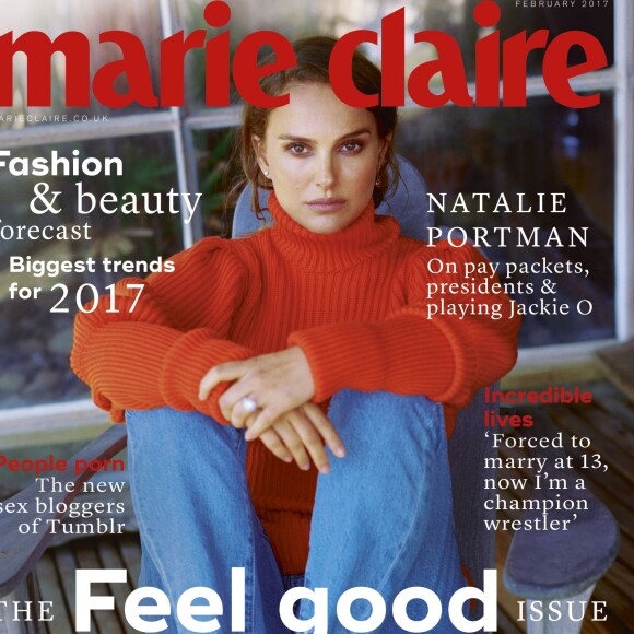 Natalie Portman en couverture de l'édition américaine du magazine "Marie Claire", février 2017