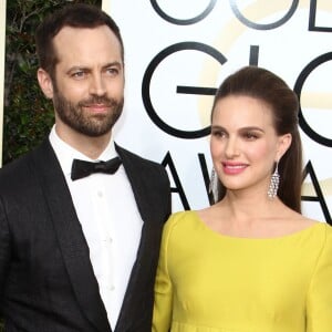 Benjamin Millepied et Natalie Portman - 74ème cérémonie annuelle des Golden Globe Awards à Beverly Hills. Le 8 janvier 2017