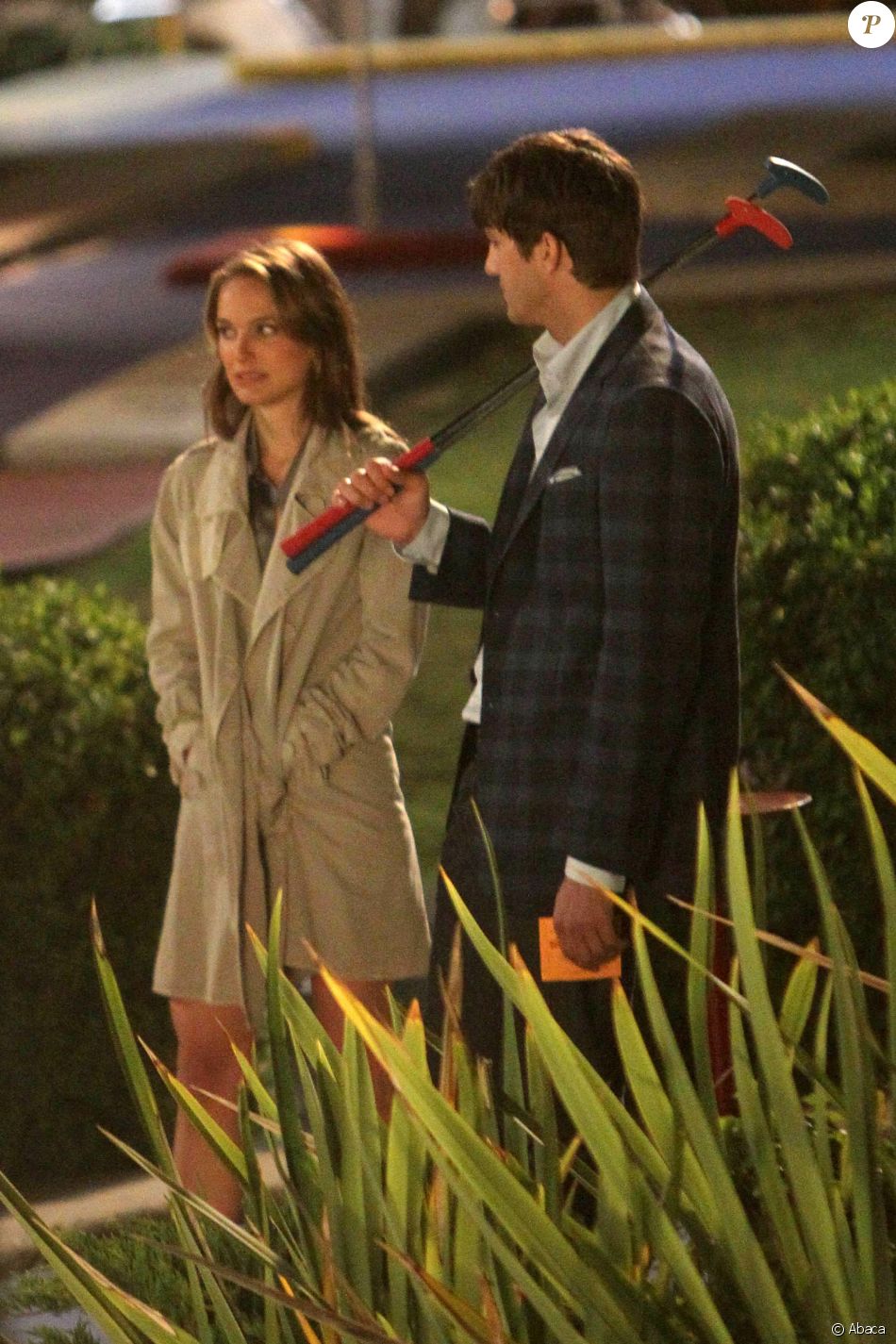 Natalie Portman Et Ashton Kutcher Sur Le Tournage Du Film Sex Friends à Los Angeles Le 25 Juin 