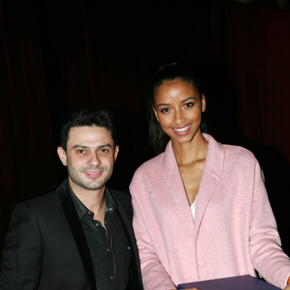 Grégory Bakian et Flora Coquerel (Miss France 2014) lors du 9ème Gala Handicirque au cirque Pinder, sur la pelouse de Reuilly à Paris, France, le jeudi 12 janvier 2017. © JLPPA/Bestimage