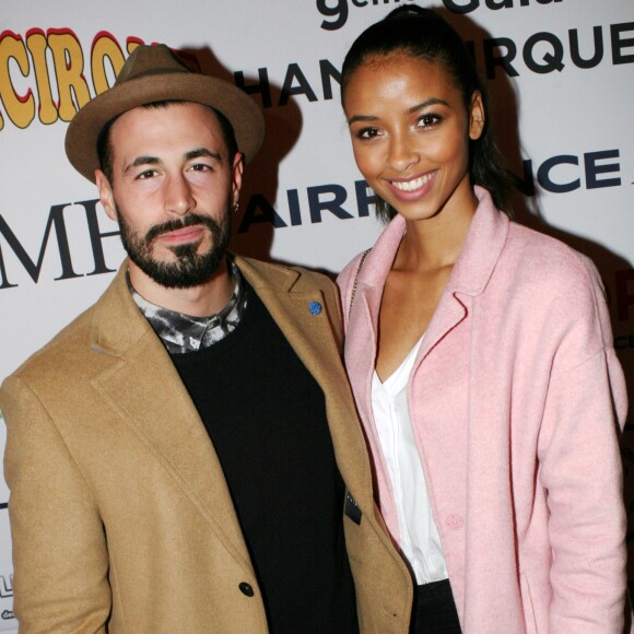 Flora Coquerel (Miss France 2014) et son compagnon Ugo Ciulla lors du 9ème Gala Handicirque au cirque Pinder, sur la pelouse de Reuilly à Paris, France, le jeudi 12 janvier 2017. © JLPPA/Bestimage