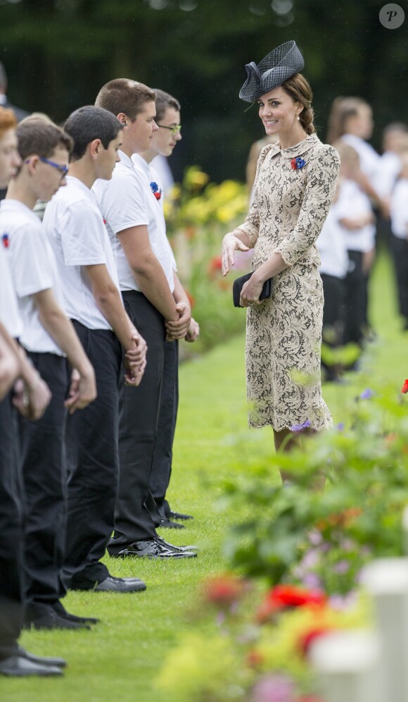 Kate Middleton, duchesse de Cambridge, commémorations du centenaire de la Bataille de la Somme à Thiepval, le 1er juillet 2016