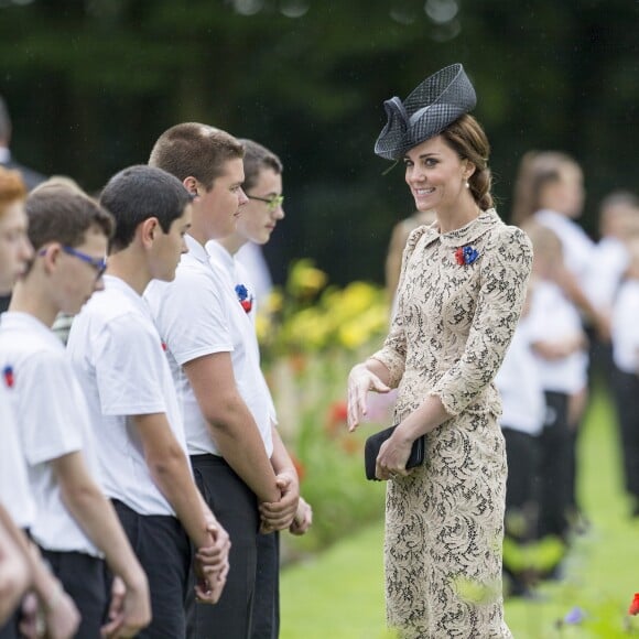 Kate Middleton, duchesse de Cambridge, commémorations du centenaire de la Bataille de la Somme à Thiepval, le 1er juillet 2016