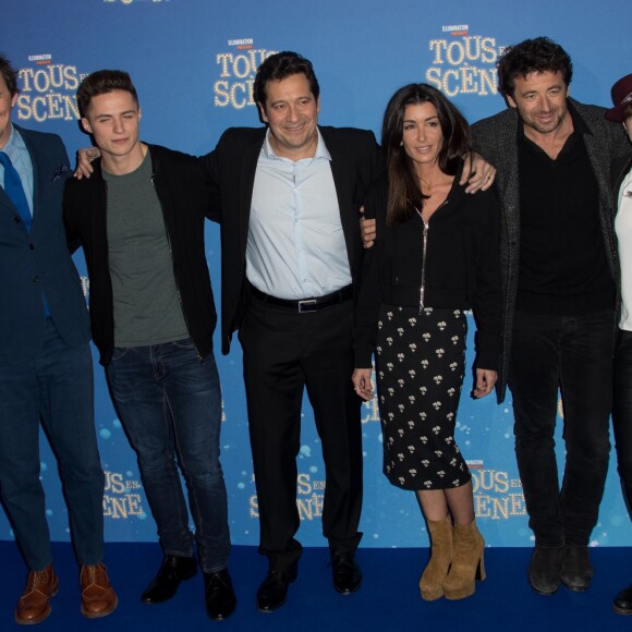 Garth Jennings, Sacha Perez, Laurent Gerra, Jenifer Bartoli, Patrick Bruel et Elodie Martelet - Avant-première du film "Tous en scène" au Grand Rex à Paris. Le 14 janvier 2017 © Cyril Moreau / Bestimage