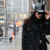 Bella Hadid se promène sous la neige à New York le 14 janvier 2017
