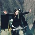 Geri Halliwell enceinte et en studio. Photo publiée sur Instagram le 15 janvier 2017