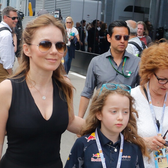 Geri Halliwell et sa fille Bluebell invitées au Grand prix de Formule 1 d'Espagne à Barcelone le 15 mai 2016.