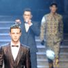 Cameron Dallas défile pour Dolce & Gabbana à la Fashion Week de Milan. Le 14 janvier 2017.