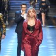 Pyper America Smith défile pour Dolce &amp; Gabbana à la Fashion Week de Milan. Le 14 janvier 2017.