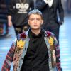 Rafferty Law, le fils de Jude Law lors du défilé de mode, "Dolce & Gabbana" collection automne hiver 2017/2018 à Milan le 14 janvier 2017.  Man Fashion Week F/W 2017-18 Dolce & Gabbana Catwalk Milan (Italy) 14th January 2017 id 108828_001 not exclusive14/01/2017 - Milan