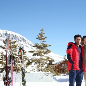 Jamel Debbouze et sa femme Mélissa Theuriau au 20e festival du film de comédie de l'Alpe d'Huez le 20 janvier 2017. © Dominique Jacovides / Bestimage