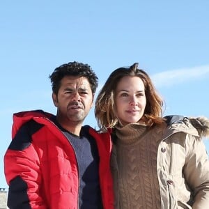 Jamel Debbouze et sa femme Mélissa Theuriau au 20e festival du film de comédie de l'Alpe d'Huez le 20 janvier 2017. © Dominique Jacovides / Bestimage