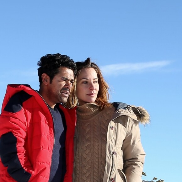 Jamel Debbouze et sa femme Mélissa Theuriau au 20e festival du film de comédie de l'Alpe d'Huez le 20 janvier 2017. © Dominique Jacovides / Bestimage