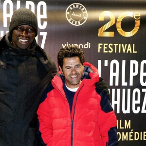 Omar Sy et Jamel Debbouze - Soirée spéciale "Jamel Comedy Club" dans le cadre du 20e festival de Comédie à l'Alpe d'Huez, le 18 Janvier 2017. © Dominique Jacovides/Bestimage