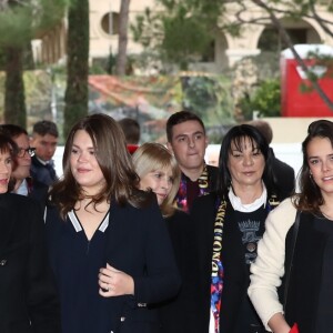 La princesse Stéphanie de Monaco et ses filles Camille Gottlieb et Pauline Ducruet - 41e Festival international du Cirque de Monte-Carlo le 22 janvier 2017. © Olivier Huitel/Pool Restreint Monaco/Bestimage