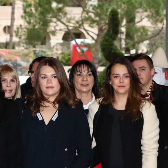 La princesse Stéphanie de Monaco et ses filles Camille Gottlieb et Pauline Ducruet - 41e Festival international du Cirque de Monte-Carlo le 22 janvier 2017. © Olivier Huitel/Pool Restreint Monaco/Bestimage