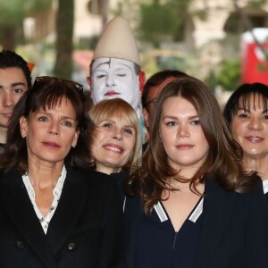 La princesse Stéphanie de Monaco et ses filles Camille Gottlieb et Pauline Ducruet - 41e Festival international du Cirque de Monte-Carlo le 22 janvier 2017. © Olivier Huitel/Pool Restreint Monaco/Bestimage