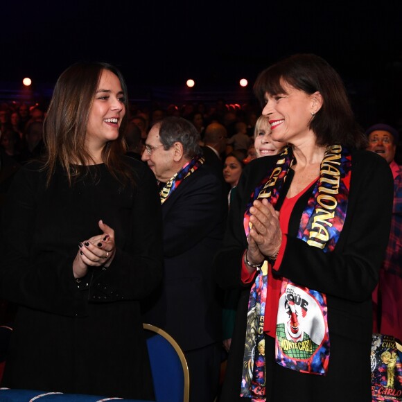 La princesse Stéphanie de Monaco et sa fille Pauline Ducruet - La famille princière de Monaco lors du 41e Festival International du Cirque de Monte-Carlo, le 21 janvier 2017. © Manuel Vitali/Centre de presse Monaco/Bestimage