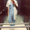Marine Lorphelin, étudiante en médecine, pose en blouse. Photo postée sur Instagram en janvier 2017.