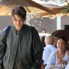 Mohamed Hadid et son fils Anwar sont allés déjeuner au restaurant Il Pastaio à Beverly Hills le 23 juin 2016.