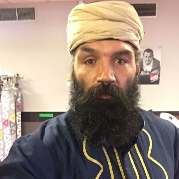 Sébastien Chabal au concert des Enfoirés. Instagram, janvier 2017.