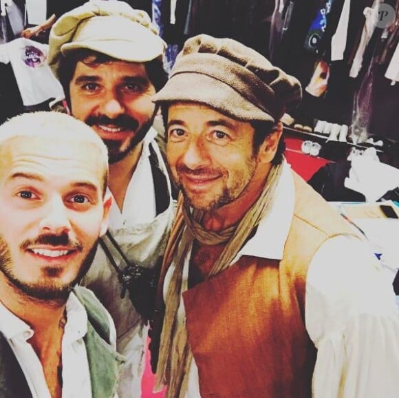 Patrick Bruel, M. Pokora et Patrick Fiori et au concert des Enfoirés à Toulouse. Instagram, janvier 2017.