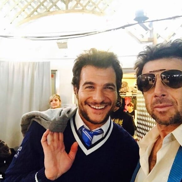 Patrick Bruel et Amir au concert des Enfoirés à Toulouse. Instagram, janvier 2017.