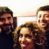 Patrick Bruel, Amel Bent, Tal et Patrick Fiori au concert des Enfoirés à Toulouse. Instagram, janvier 2017.