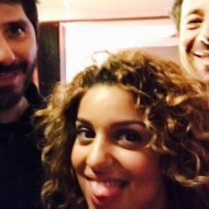 Patrick Bruel, Amel Bent, Tal et Patrick Fiori au concert des Enfoirés à Toulouse. Instagram, janvier 2017.