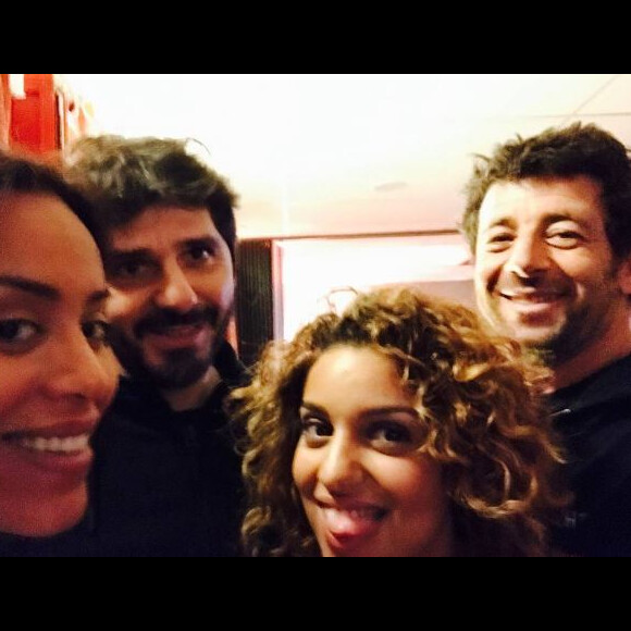 Patrick Bruel, Amel Bent, Tal et Patrick Fiori au concert des Enfoirés à Toulouse. Instagram, janvier 2017.