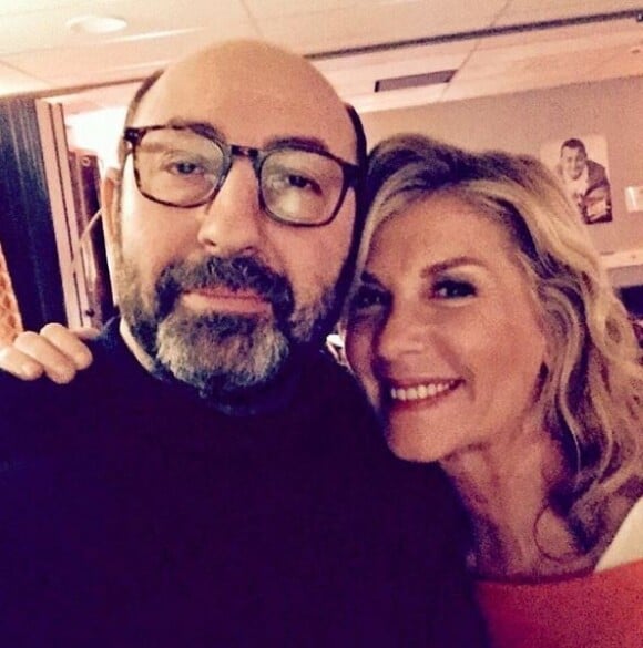 Michèle Laroque et Kad Merad au concert des Enfoirés à Toulouse. Instagram, janvier 2017.