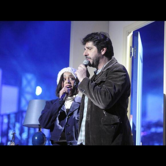Amel Bent au concert des Enfoirés. Instagram, janvier 2017