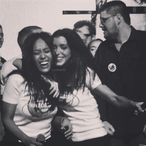 Amel Bent et Jenifer au concert des Enfoirés. Instagram, janvier 2017