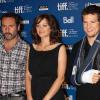 Gilles lellouche, Marion Cotillard et Guillaume Canet à l'occasion de la conférence de presse consacrée aux Petits Mouchoirs, dans le cadre du Festival du Film de Toronto, le 12 septembre 2010.
