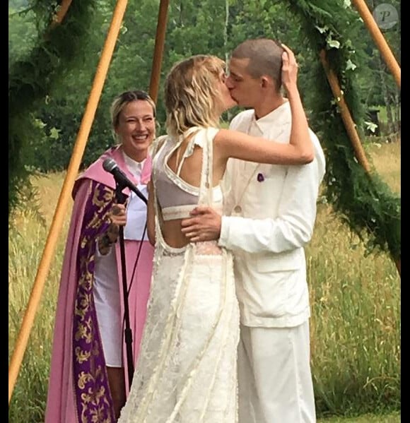 Photo du mariage de Hanne Gaby Odiele et John Swiatek à Roxbury. Juillet 2016.