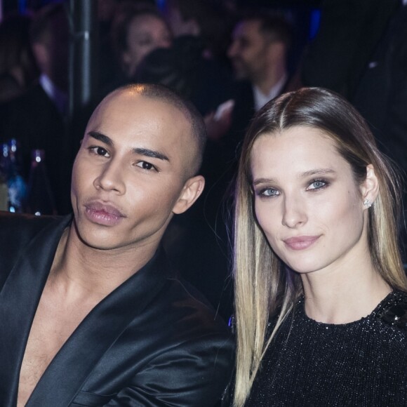 Olivier Rousteing et Ilona Smet - Le dîner caritatif de Babeth Djian et l'association AEM ("Un Avenir pour les Enfants du Monde") pour les enfants du Rwanda au Pavillon Ledoyen à Paris, France, le 8 décembre 2016.