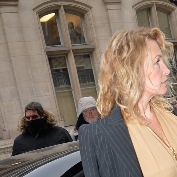 Estelle Lefébure - People arrivant au défilé de mode Haute-Couture printemps-été 2017 "Jean-Paul Gaultier" à Paris le 25 janvier 2017.