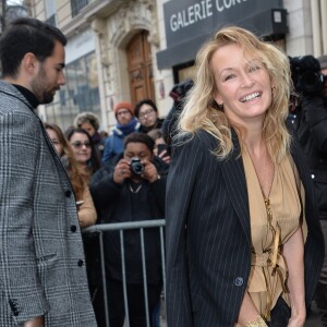 Estelle Lefébure - People arrivant au défilé de mode Haute-Couture printemps-été 2017 "Jean-Paul Gaultier" à Paris le 25 janvier 2017.