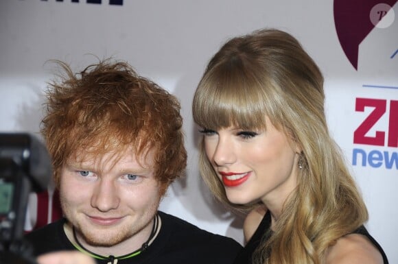 Taylor Swift, Ed Sheeran à la Pre-soiree "Z100's Jingle Ball 2012" au Hammerstein Ballroom a New York. Le 7 decembre 2012