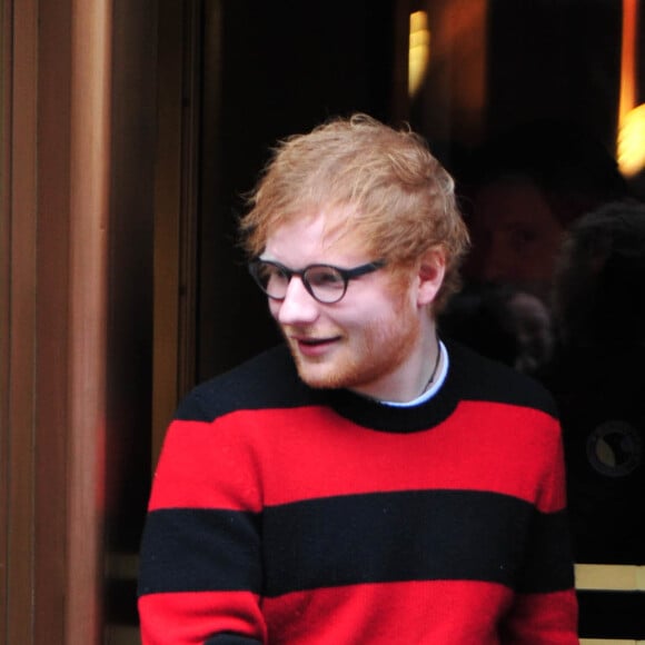 Exclusif - Ed Sheeran rencontre des fans à New York, le 12 Janvier 2017.