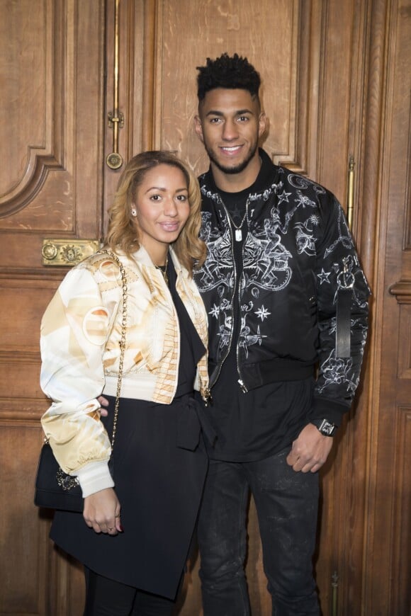 Estelle Mossely et son compagnon Tony Yoka au photocall du défilé de mode Hommes Automne-Hiver 2017/2018 "Givenchy" à Paris le 20 janvier 2017.