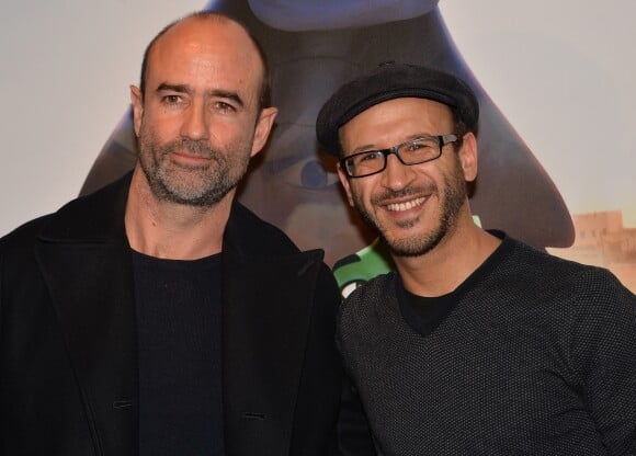 Pierre Coré et Nessim Debbiche à l'avant-première du film "Sahara" à l'UGC Ciné Cité Bercy à Paris, le 29 janvier 2017.