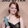Emma Stone meilleure actrice pour La La Land lors des Screen Actors Guild Awards, Los Angeles, le 29 janvier 2017.