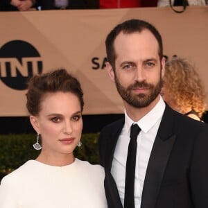 Natalie Portman enceinte et son mari Benjamin Millepied - Tapis rouge de la 23e soirée annuelle Screen Actors Guild awards au Shrine auditorium à Los Angeles, le 29 janvier 2017 @ Chris Delmas/Bestimage