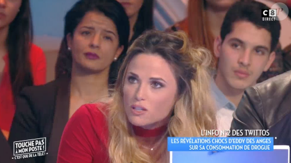 Cyril Hanouna et Capucine Anav très énervés contre les propos d'Eddy ("Secret Story") sur la drogue. Emission "Touche pas à mon poste" sur C8. le 31 janvier 2017.
