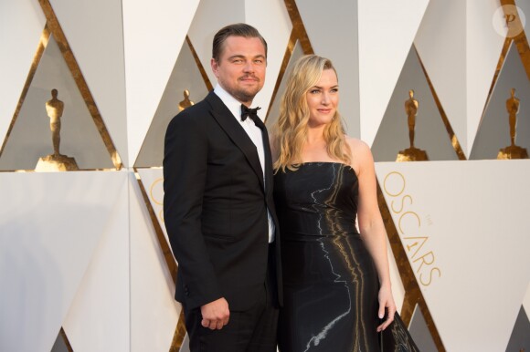 Leonardo DiCaprio et Kate Winslet - Arrivées à la 88e cérémonie des Oscars à Hollywood, le 28 février 2016.