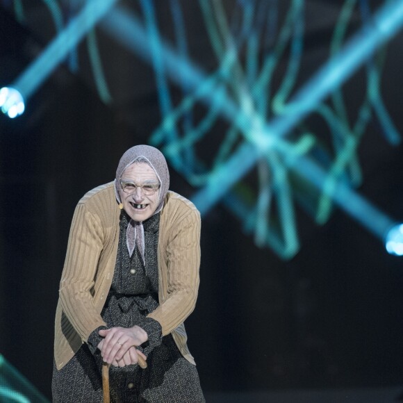 Exclusif - Vincent Dubois (Maria) et Jean-Christian Fraiscinet (Christian) - Les Bodin's, Maria et Christian - Enregistrement de l'émission "Le Grand Show de l'Humour" au Zénith de Paris le 30 janvier 2017. L'émission sera diffusée sur France 2 le 4 février 2017. © Pierre Perusseau/Bestimage