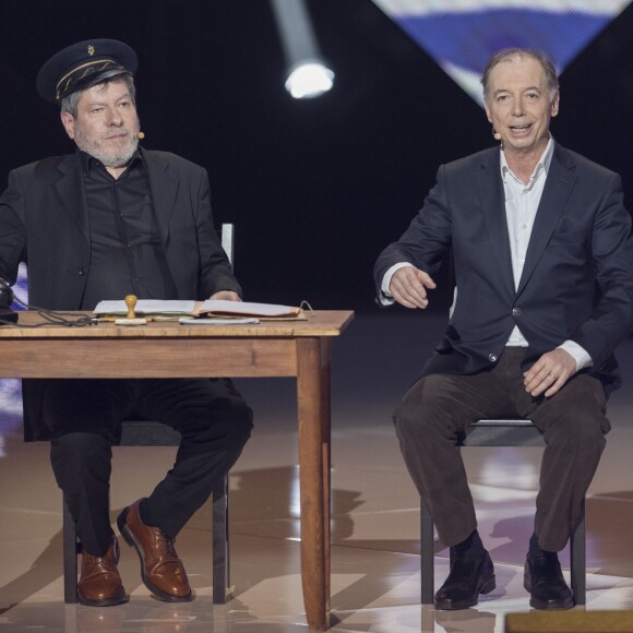 Exclusif - Chevallier et Laspalès (Philippe Chevallier et Régis Laspalès) - Enregistrement de l'émission "Le Grand Show de l'Humour" au Zénith de Paris le 30 janvier 2017. L'émission sera diffusée sur France 2 le 4 février 2017. © Pierre Perusseau/Bestimage