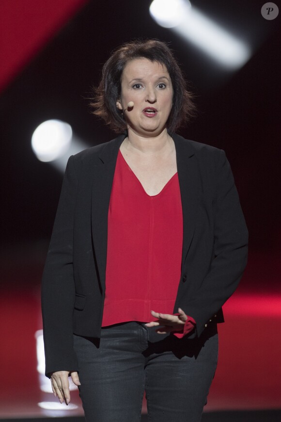 Exclusif - Anne Roumanoff - Enregistrement de l'émission "Le Grand Show de l'Humour" au Zénith de Paris le 30 janvier 2017. L'émission sera diffusée sur France 2 le 4 février 2017. © Pierre Perusseau/Bestimage